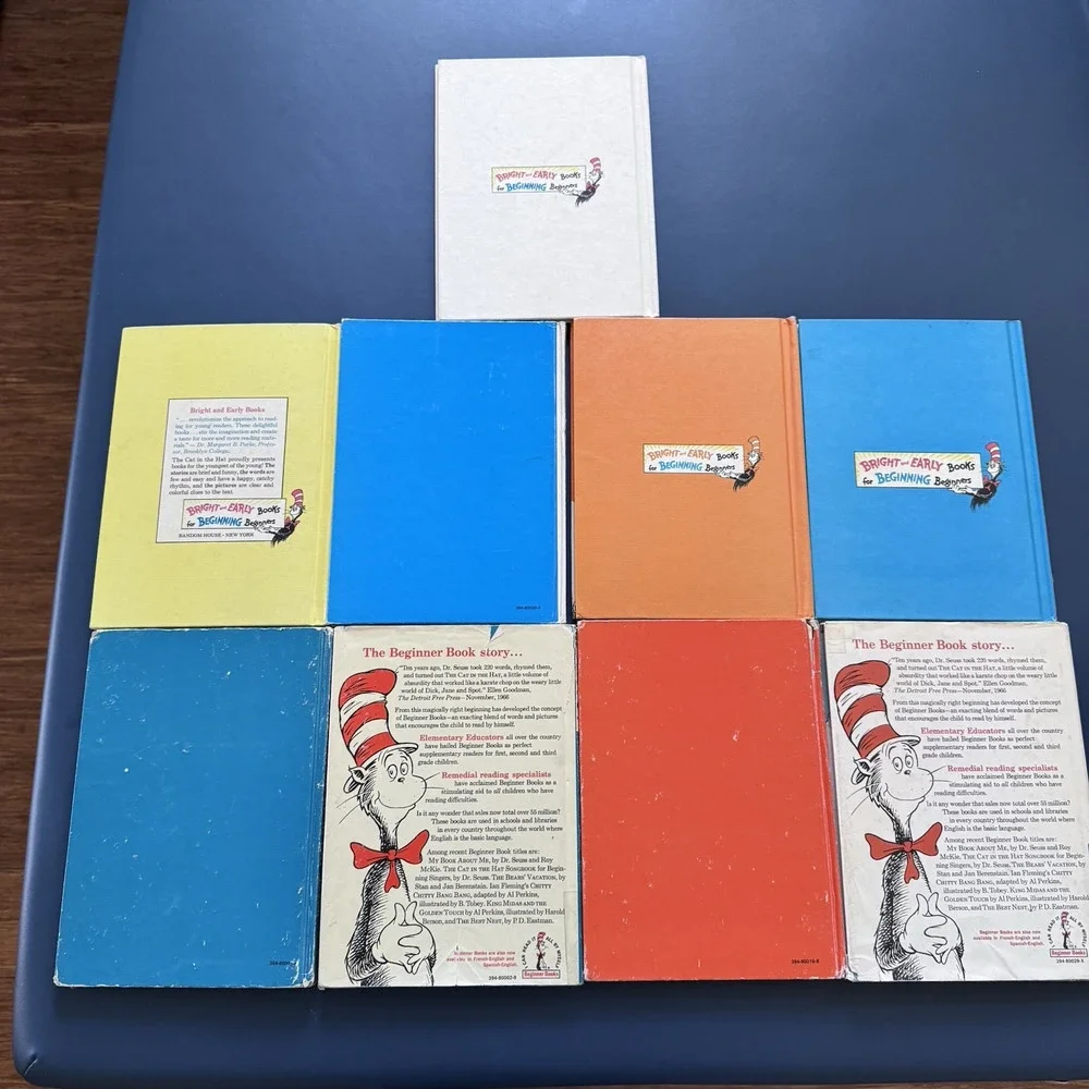 Dr Seuss The Cat in the Hat 1957 B-1 1st Edition Comes Back B-2 1958 Lot of 9